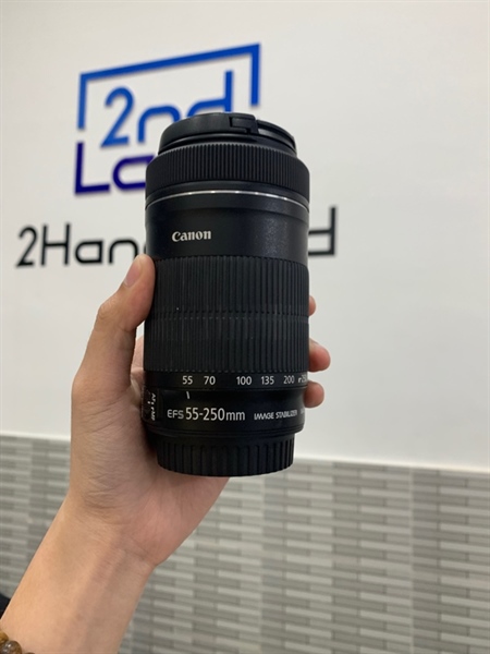 Lens Canon - EFS 55-250mm - 1:4-5.6 IS STM - Màu đen - Ngoại hình 98% - Body