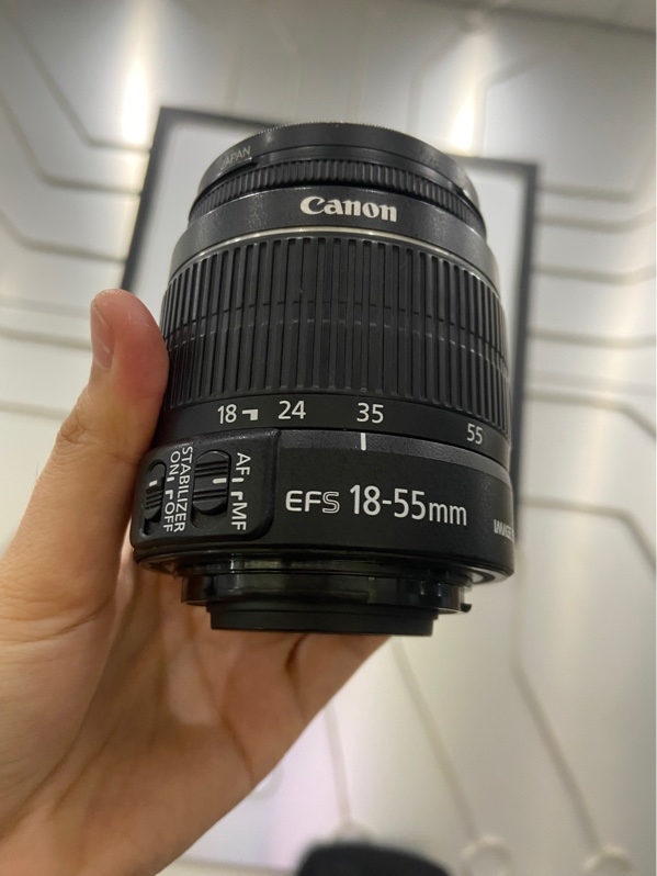 Lens Canon Kit EFS 18-55mm 0.25m/0.8ft - Màu đen - Ngoại hình: 98% - Body