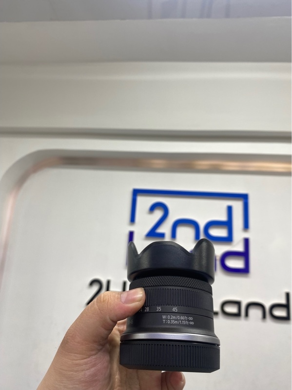 Lens Canon RF-S 18-45mm f/4.5-6.3 IS STM - Màu đen - Ngoại hình 97.5% - Bụi trong nhẹ - Body