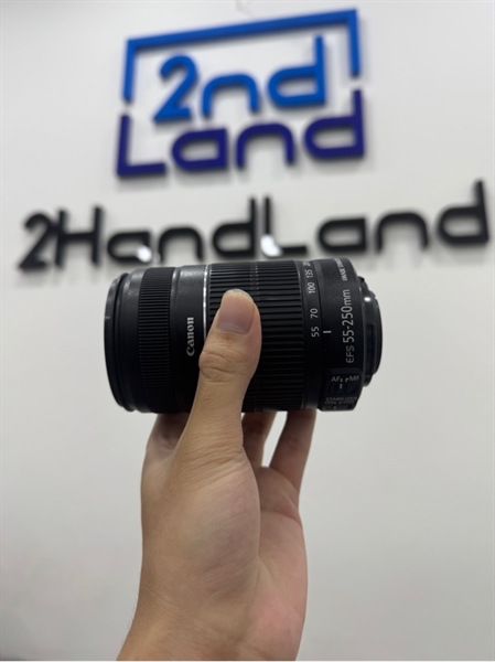 Lens Canon Zoom EF 55-250mm 1:4-5.6 IS II - Màu đen - Ngoại hình 98% - Kèm 2 nắp đậy 1