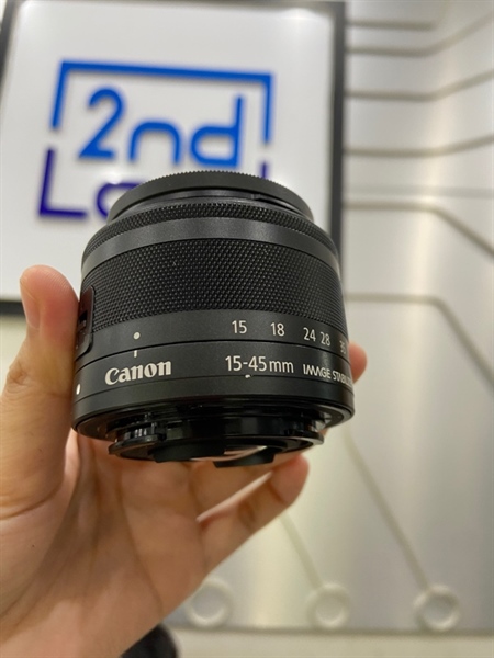Lens Canon Zoom EF-M 15-45mm 1:3.5-6.3 IS STM - Màu đen - Ngoại hình: 98% - Body 1