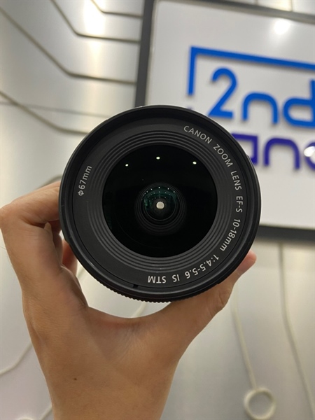 Lens Canon Zoom EF-S 10-18mm 1:4.5-5.6 IS STM - Màu đen - Ngoại hình: 98% - Body