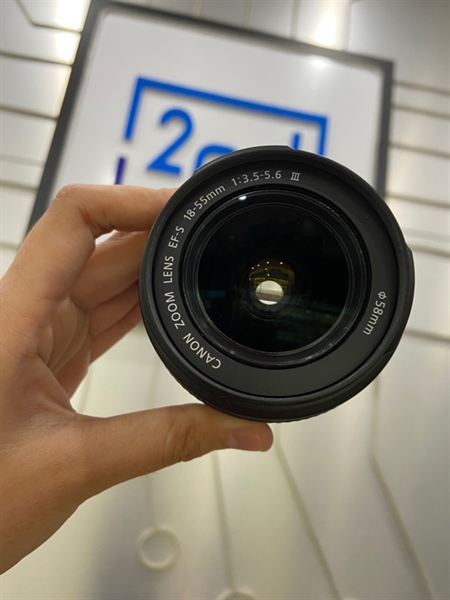 Lens Canon Zoom EF-S 18-55mm 1:3.5-5.6 III - Màu đen - Ngoại hình: 97% - Body
