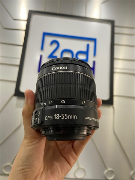 Lens Canon Zoom EF-S 18-55mm 1:3.5-5.6 IS II - Màu đen - Ngoại hình: 98% - Body 1