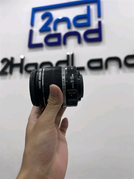 Lens Canon Zoom EF-S 18-55mm 1-3.5-5.6 IS - Màu đen - Ngoại hình 97% - 2 mốc bụi nhẹ chụp không ảnh hưởng - Kèm 2 nắp đậy 1