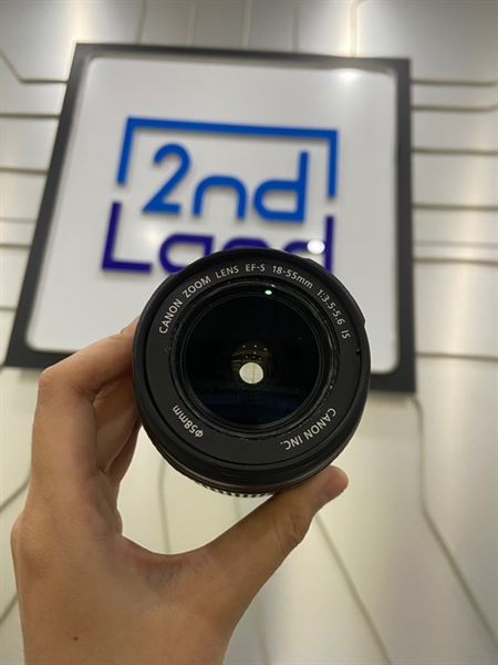 Lens Canon Zoom EF-S 18-55mm 1:3.5-5.6 IS - Màu đen - Ngoại hình: 97% - Body