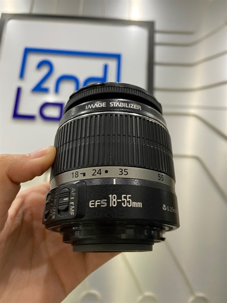 Lens Canon Zoom EF-S 18-55mm 1:3.5-5.6 IS - Màu đen - Ngoại hình: 97% - Bụi trong, lấy nét chậm - Body - không bảo hành 1