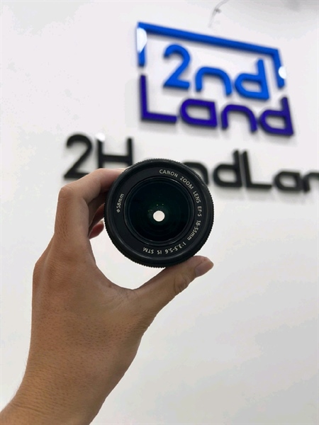 Lens Canon Zoom EF-S 18 55mm 1:3.5-5.6 IS STM - Màu đen - Ngoại hình 97% - Body