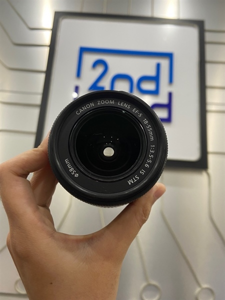 Lens Canon Zoom EF-S 18-55mm 1:3.5-5.6 IS STM - Màu đen - Ngoại hình: 98% - Body