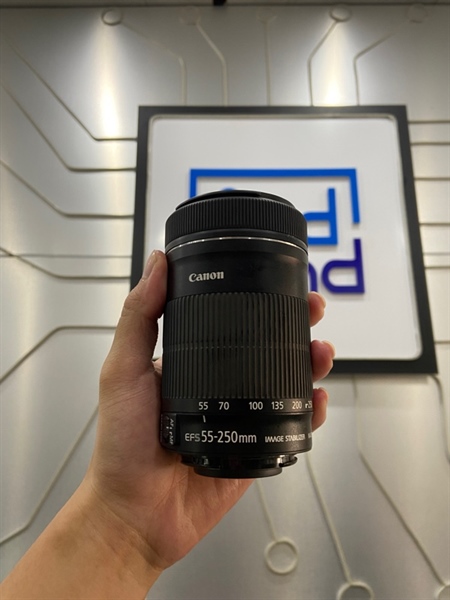 Lens Canon Zoom EF-S 55-250mm 1:4-5.6 IS STM - Màu đen - Ngoại hình: 98% - Body 1