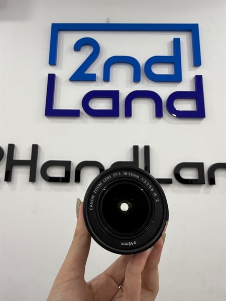 Lens Canon Zoom lens EF-S1 18-55mm 1:3.5-5.6 IS II ,58mm - Màu đen- Ngoại hình 97% - Vết nứt dán bằng keo - Body