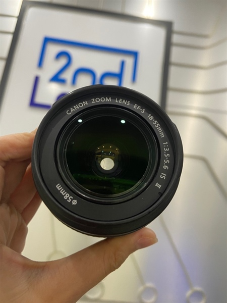 Lens Kit Canon 18-55mm f3.5-5.6 is ii - Màu đen - Ngoại hình: 98% - 1 vết ố - Body