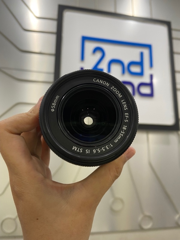 Lens Kit Canon EF-S 18-55mm 1:3.5-5.6 IS STM - Màu đen - Ngoại hình: 98% - Body