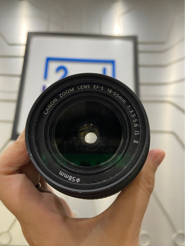Lens Kit Canon EF-S 18-55mm f/3.5-5.6 IS II - Màu đen - Ngoại hình: 97% - Body