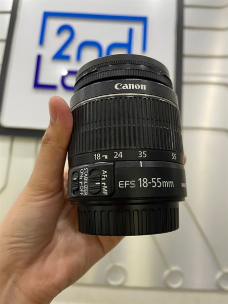 Lens Kit EFS 18-55mm 1:3.5-5.6 IS II - Màu đen - Ngoại hình: 97% - Hư AF, xoay lens cứng, bụi mốc , không lấy nét - Body - không bảo hành 1