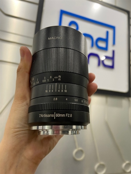 Lens Macro 7 Artisans 60mm F 2.8 - Cho Fujifilm - Màu đen - Ngoại hình: 98% - Body