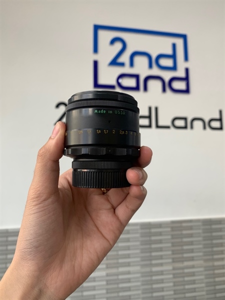 Lens MF Helios 44-2 58mm F/2 - Màu đen - Ngoại hình: 98% - Bụi trong - Body, kèm ngàm chuyển M42-Nex