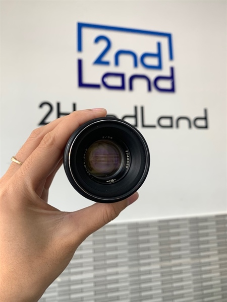 Lens MF Helios 44-2 58mm F/2 - Màu đen - Ngoại hình: 98% - Bụi trong - Body, kèm ngàm chuyển M42-Nex