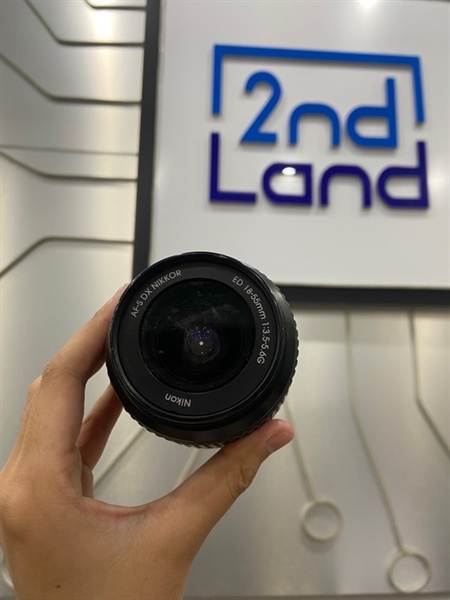 Lens Nikkon AF-S 18-55MM 1:3.5-5.6G - Màu đen - Ngoại hình: 97% - Bụi trong - Body