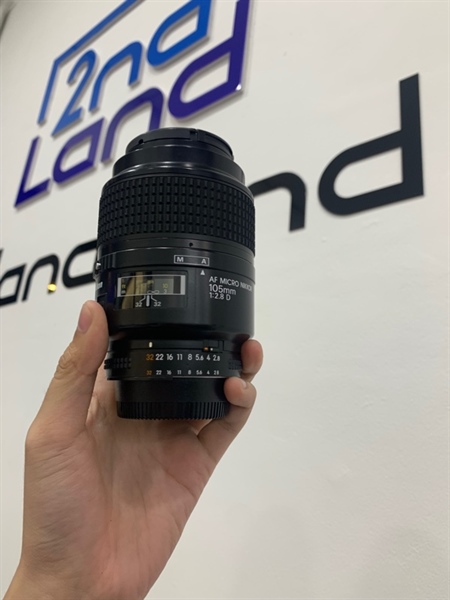 Lens Nikon AF Micro Nikon 105mm 1:2.8D - Màu đen - Ngoại hình: 98% - Body