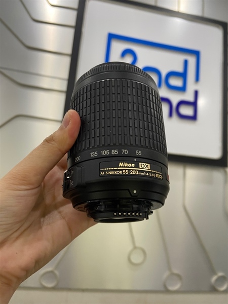 Lens Nikon AF-S 55-200mm 1:4-5.6G ED VR - Màu đen - Ngoại hình: 97% - Body 1