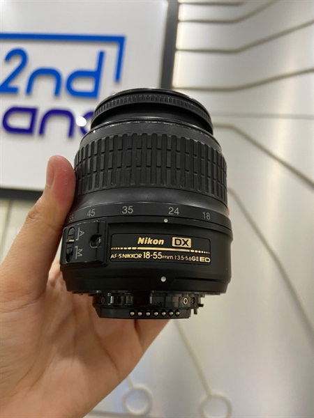 Lens Nikon AF-S DX Nikkor ED 18-55mm 1:3.5-5.6G II - Màu đen - Ngoại hình: 98% - Body 1