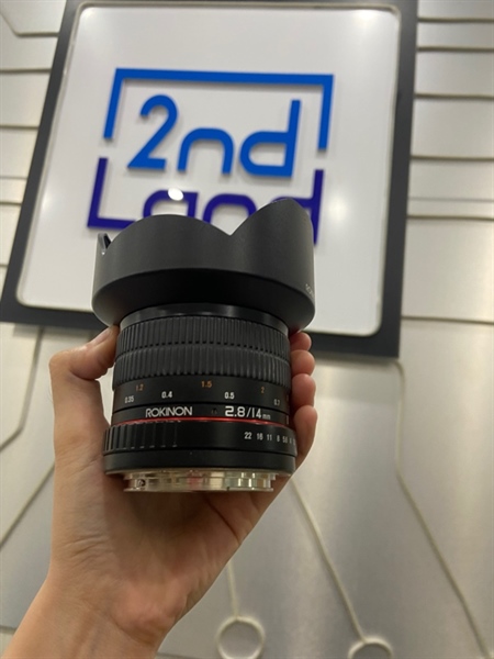Lens Rokinon 2.8/14mm 1:2.8 14mm ED AS IF UMC For Canon - Màu đen - Ngoại hình: 97.5% - Trầy kính - Body 1