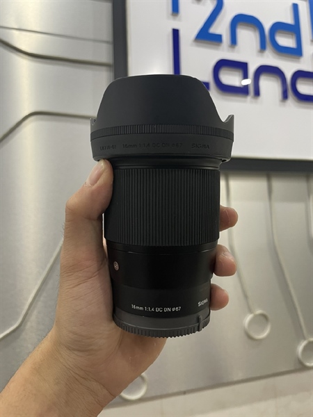 Lens Sigma For Sony 16mm - 1:1.4 DC DN - 0.25m/0.82 FEET - Màu Đen - Ngoại hình 98% - Đủ Cáp