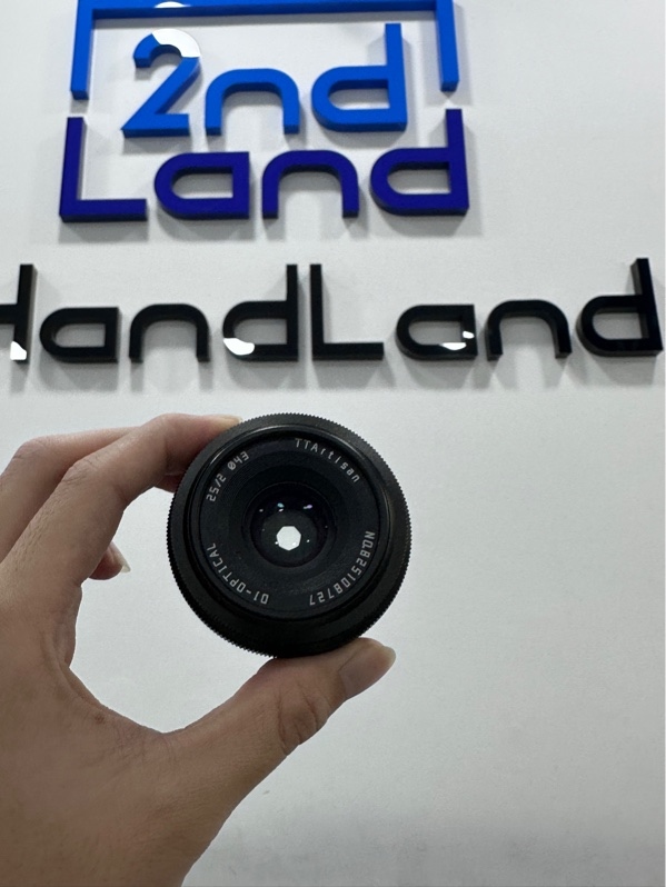 Lens TTArtisan 25mm f/2 For Fujifilm X - Màu đen - Ngoại hình 97% - Kèm nắp
