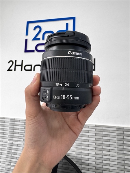 Lens zoom Canon EF-S - 18-55mm 1:3.5-5.6 - Màu đen - Ngoại hình: 98% - Body