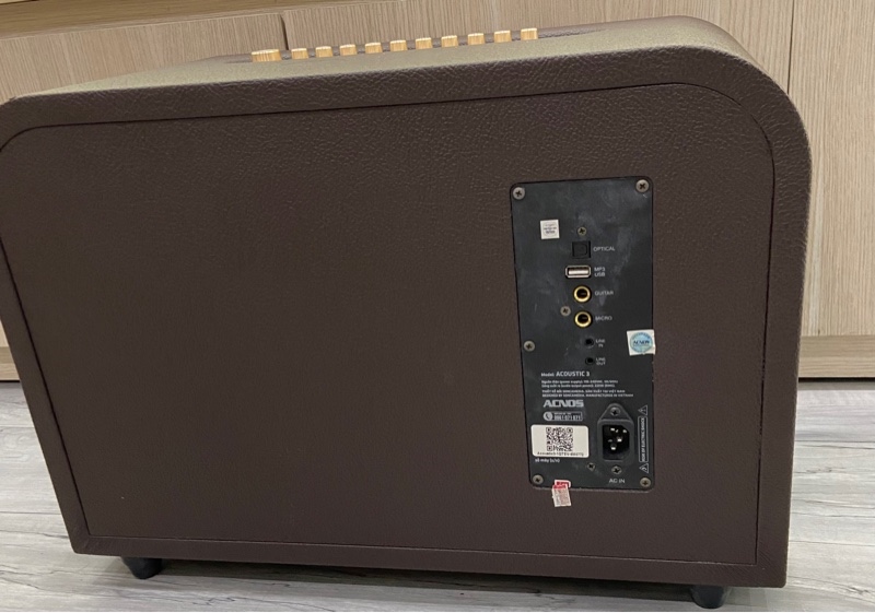 Loa Acnos Acoustic 3 - Màu nâu - Ngoại hình: 98% - Kèm Box + 2 mic 2