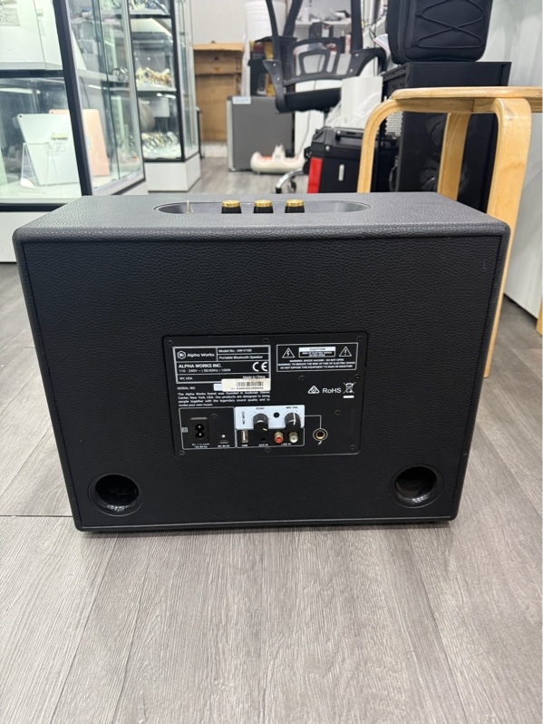 Loa Alpha Works Model AW-V100 - Màu đen - Ngoại hình 97% - trầy, tróc ( có dán ), nút kết nối lún - Kèm nguồn