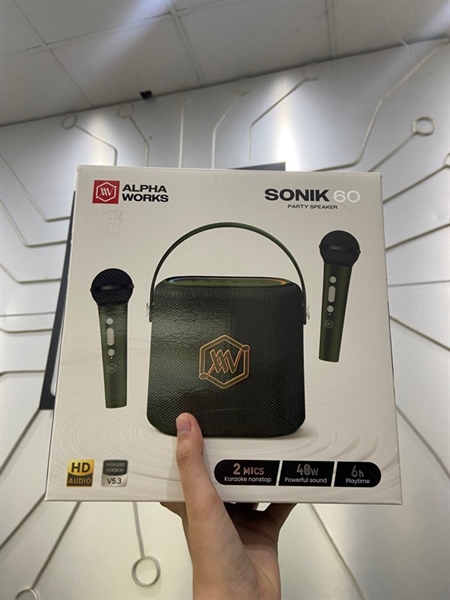 Loa Alpha Works Sonik 60 - Màu xanh - Ngoại hình: 99% - FullBox - Còn bảo hành PGJ tới 14/12/2026