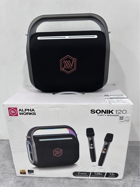 Loa Alpha Works Sonik120 - 120W - Ngoại hình 98% - Kèm box + 2 micro