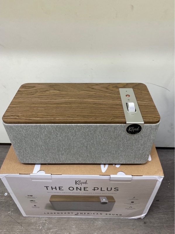 Loa Bluetooth để bàn cao cấp Klipsch The One Plus - Màu gỗ xám - Ngoại hình 99% - Fullbox