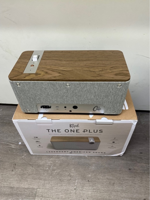 Loa Bluetooth để bàn cao cấp Klipsch The One Plus - Màu gỗ xám - Ngoại hình 99% - Fullbox