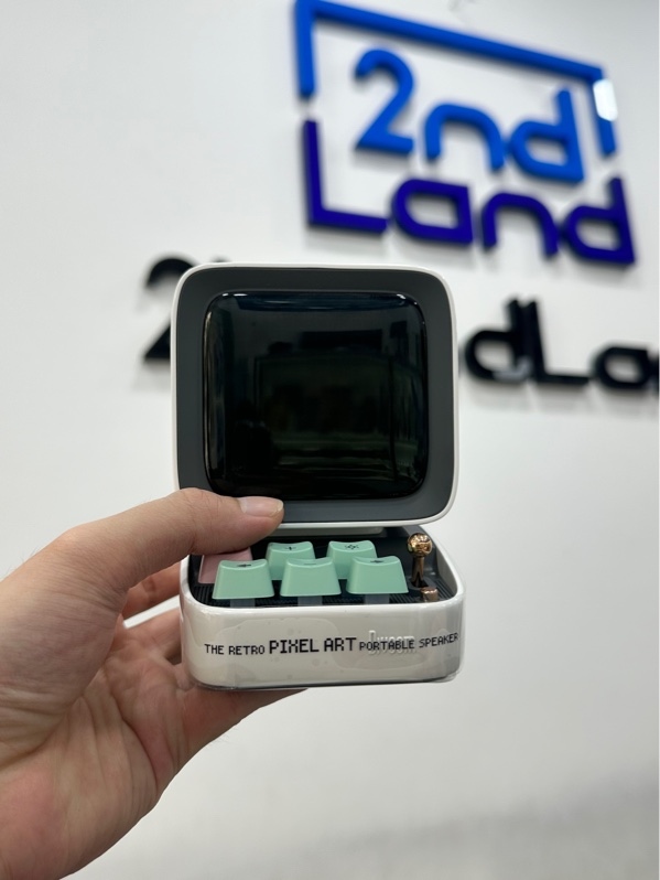 Loa Bluetooth Divoom DiToo Pro - Màu trắng xanh - Ngoại hình 98% - Body