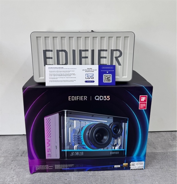 Loa Bluetooth Edifier QD35 - 40W - Màu trắng - Ngoại hình 98% - Kèm box + Dây nguồn + Dây 3.5mm 2