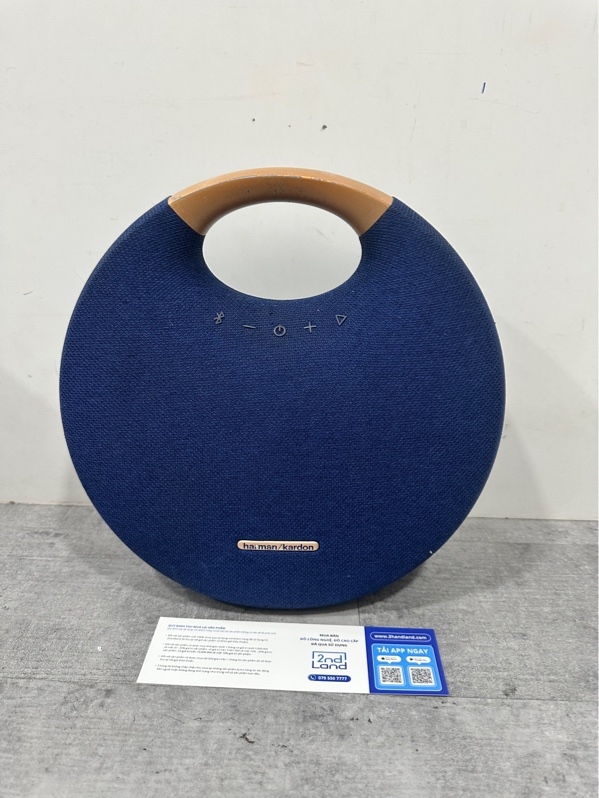 Loa Bluetooth Harman Kardon Onyx Studio 5 - 50W (RMS) - Màu xanh - Ngoại hình 97% - Tróc vải, tay cầm trầy - Kèm box + Sạc
