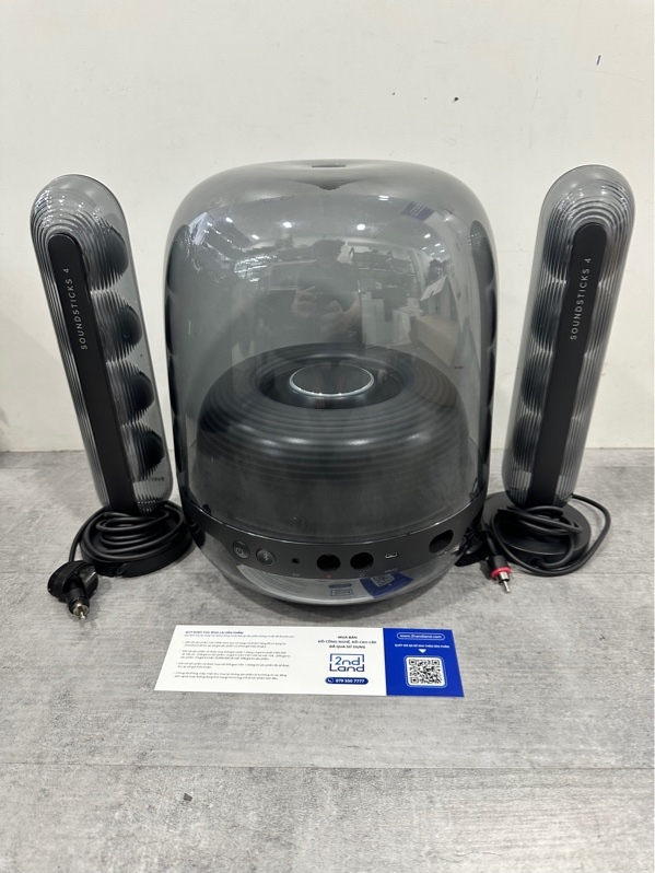 Loa bluetooth Harman Kardon SoundSticks 4 - 140W RMS - Màu đen - Ngoại hình 98% - Fullbox