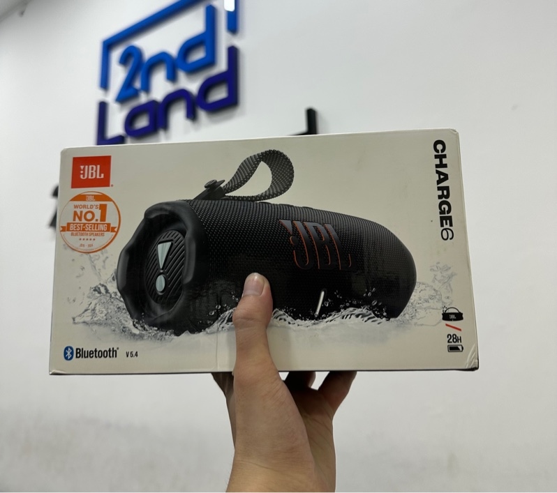 Loa Bluetooth JBL Charge 6 - Hàng PGI - 45W - Màu đen - Newseal