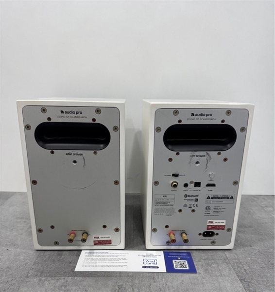 Loa Bookshelf Audio Pro A26 - Công suất 150W - Màu trắng - Ngoại hình 97% - Kèm nguồn + Dây kết nối + Remote 2