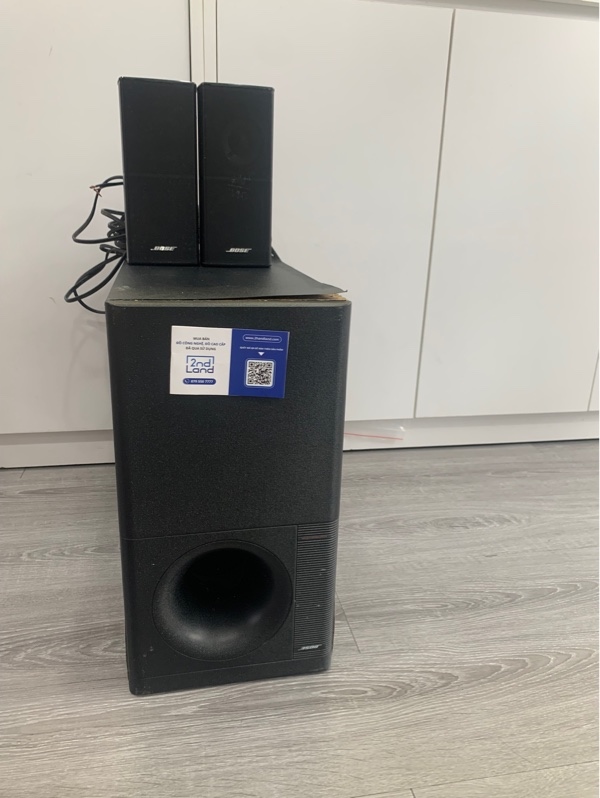 Loa Bose acoustimas 5 module - Màu đen - Ngoại hình: 97% - Trầy xướt, tróc nặng - Kèm 2 loa nhỏ + dây kết nối