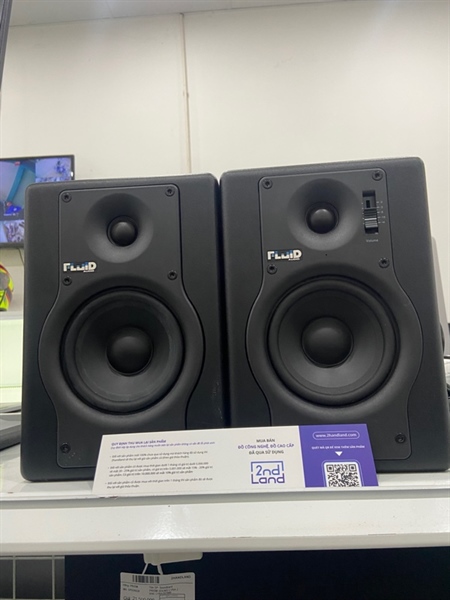 Loa Fluid Audio F4 - 2 Loa - Màu đen - Ngoại hình: 98% - Kèm dây kết nối 2 loa