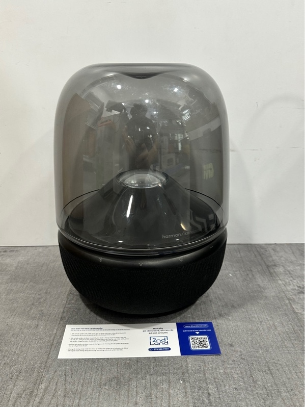 Loa Harman Kardon Aura Studio 5 - 120W - Màu đen - Ngoại hình 97% - Mất một chụp cao su đế - Kèm túi + Nguồn