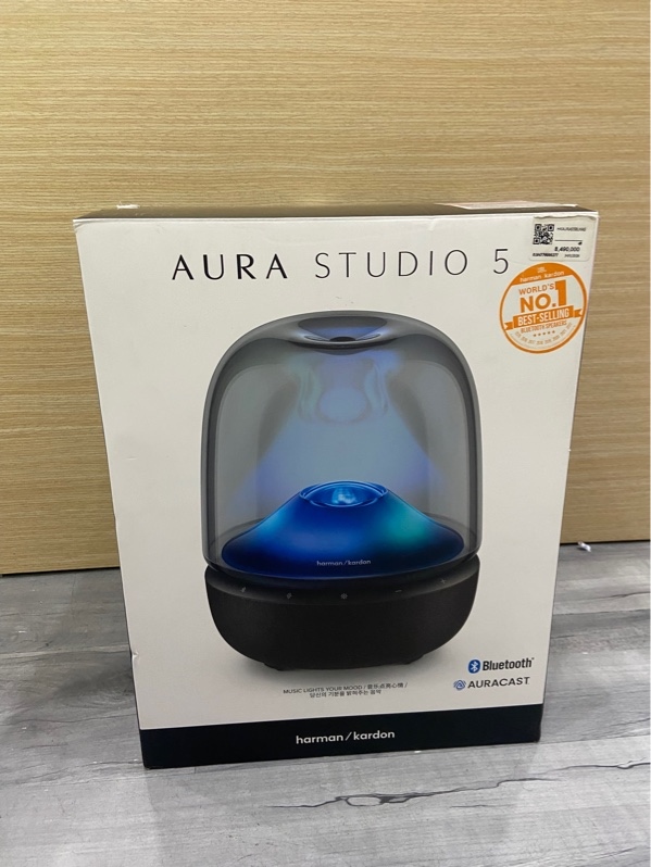 Loa Harman Kardon Aura Studio 5 - Màu đen - Ngoại hình: 97,5% - Kèm box + nguồn