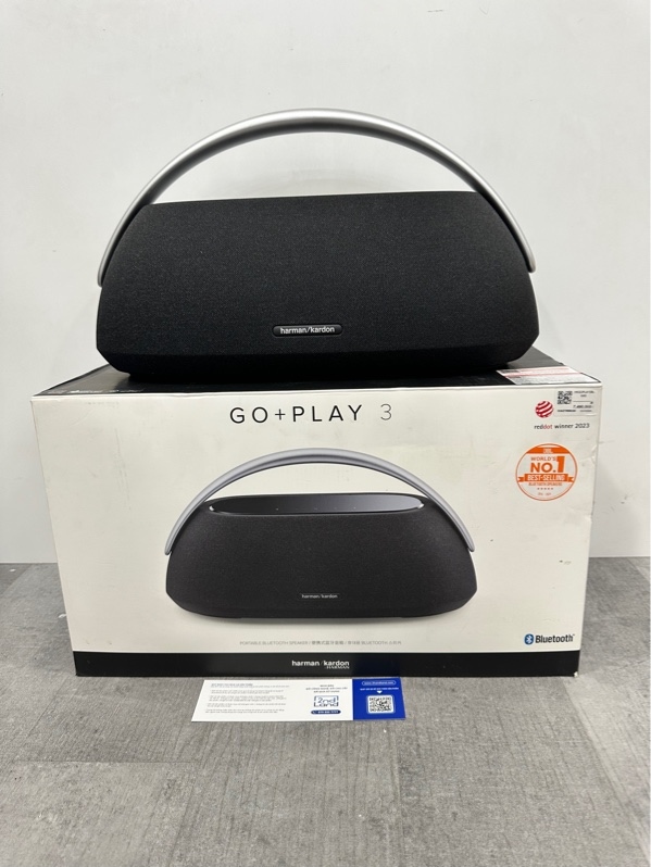 Loa Harman Kardon Go+ Play 3 - 160W - Màu đen - Ngoại hình 98% - Mặt dưới trầy - Box - Kèm sạc