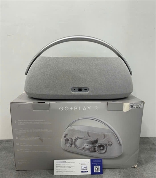 Loa Harman Kardon Go + Play 3 - 160W - Màu xám - Ngoại hình 97% - Fullbox+ Kèm túi cứng ruột cam