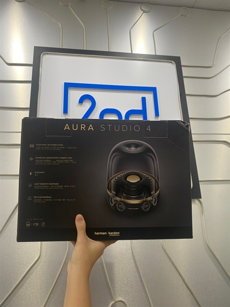 Loa HK Aura 4 - Màu Black Gold - Ngoại hình: 98% - FullBox - Còn bảo hành đến 11/2025