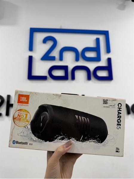 Loa JBL Charge 5 - Màu đen - Ngoại hình 97% - Trầy logo , tróc cao su đế - Box